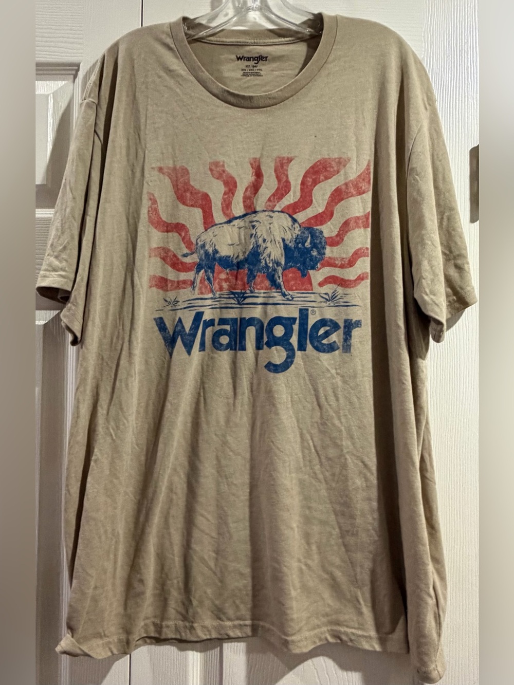 WRANGLER MEN'S S/S T-SHIRT SAND COLOR SZ XXL